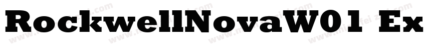 RockwellNovaW01 ExtraBold Regular字体转换
